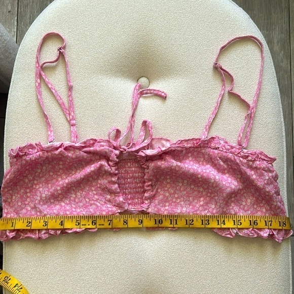 NWOT Free People, Picnic Bandeau Bralette, XL in Pink Combo - Picture 6 of 8